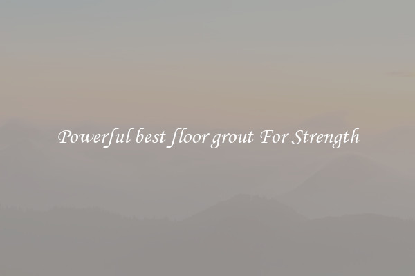 Powerful best floor grout For Strength