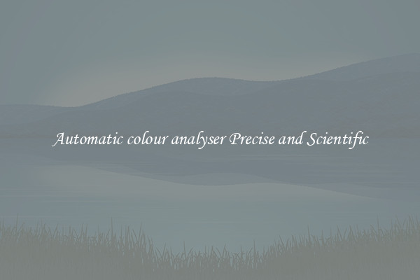 Automatic colour analyser Precise and Scientific