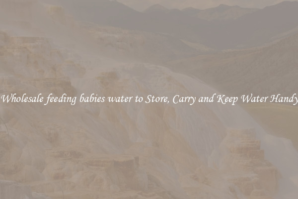 Wholesale feeding babies water to Store, Carry and Keep Water Handy