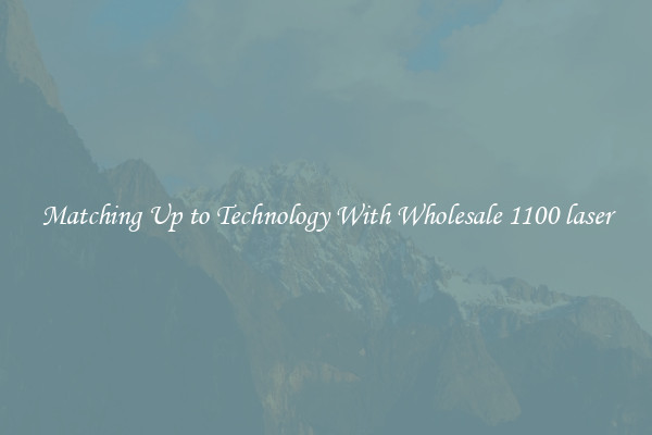 Matching Up to Technology With Wholesale 1100 laser