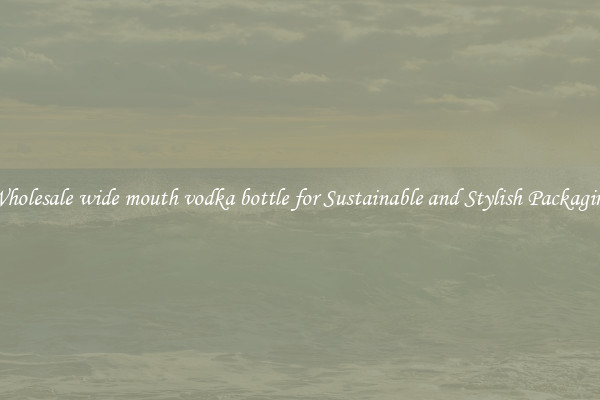 Wholesale wide mouth vodka bottle for Sustainable and Stylish Packaging