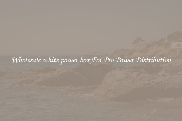 Wholesale white power box For Pro Power Distribution