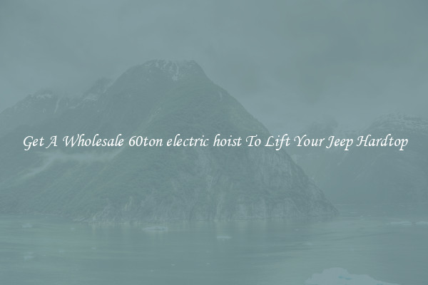 Get A Wholesale 60ton electric hoist To Lift Your Jeep Hardtop