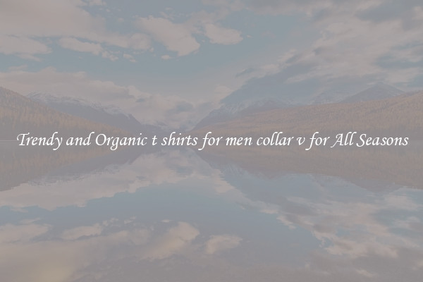 Trendy and Organic t shirts for men collar v for All Seasons